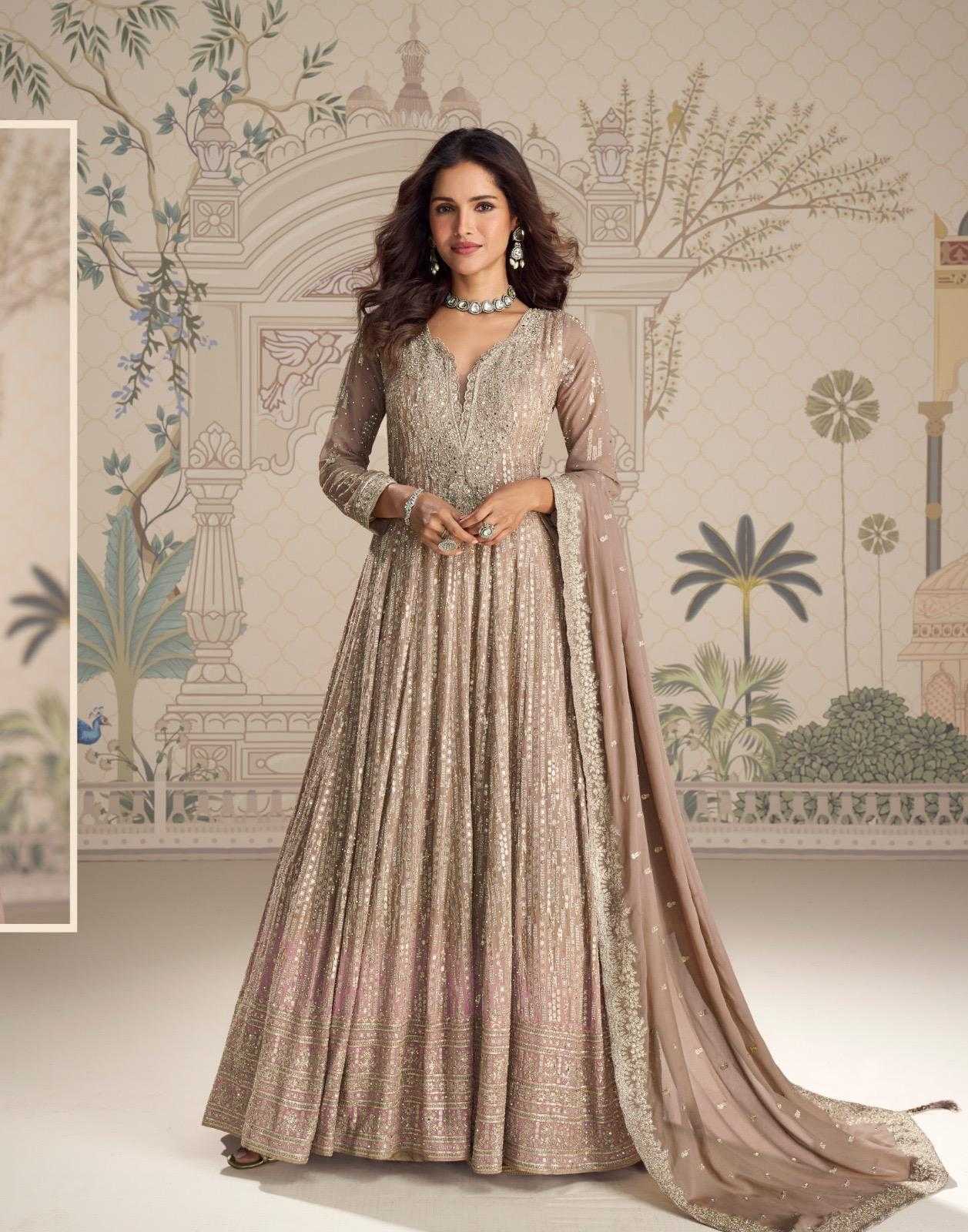 Premium Embroidered Gown With Dupatta